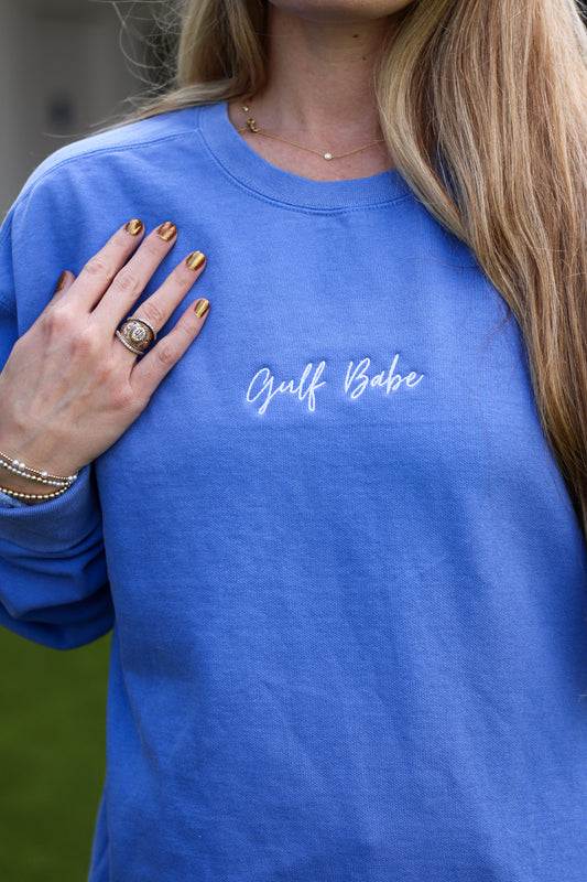 Gulf Babe Comfort Color Crewneck Sweatshirt