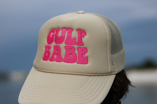 GULF BABE EMBROIDERED OTTO TRUCKER HAT